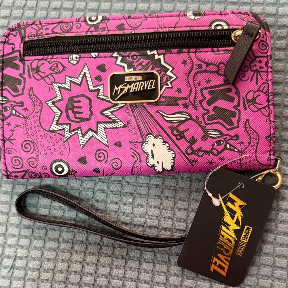 Ms. Marvel Pink Wallet Wristlet
Measures 7” long  x 4” high New